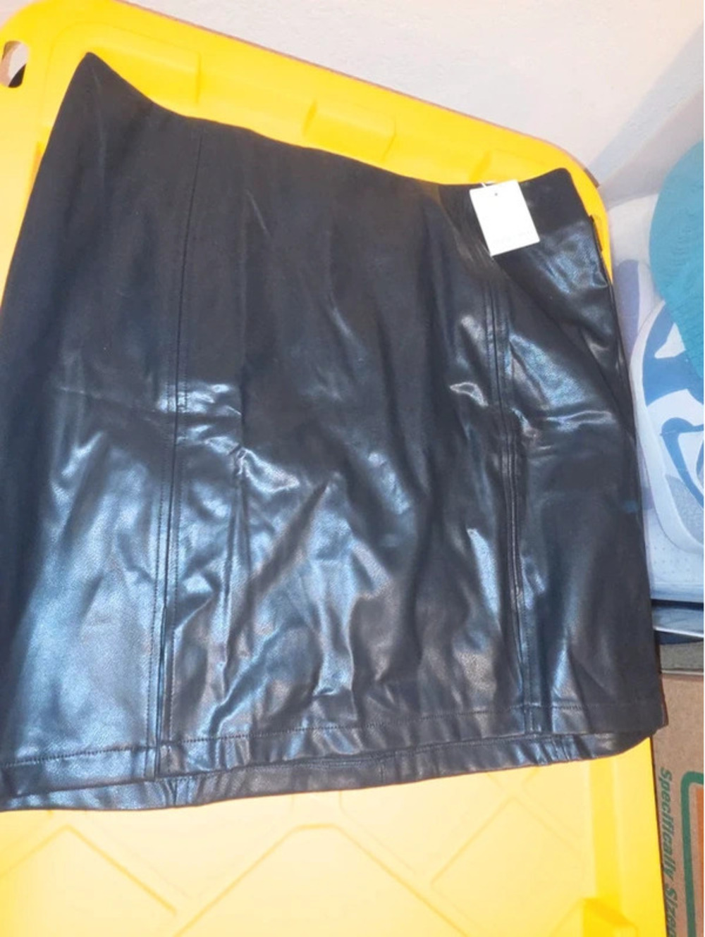 faux leather  skirt xl